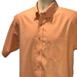 (L.L. BEAN) Short Sleeve Peach Button Down